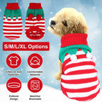 Festive Christmas Turtleneck Sweater for Dogs & Cats Pets Possessions