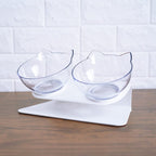 Diagonal Elevated Feeding Bowl Designed to Protect Cervical Vertebra for Cats Pets Possessions