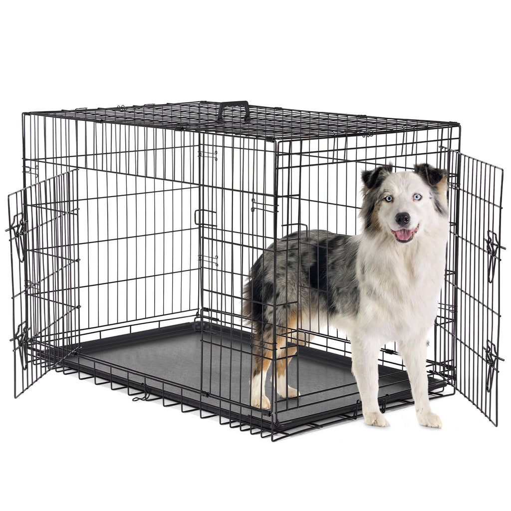 Durable Dog Crate with 2 Doors Pets Possessions LLC