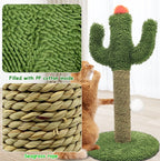 Cactus Cat Climbing Scratching Post with Natural Sisal Pets Possessions