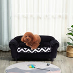 PawHut Sofa Bed with Wooden Frame Universal for Cats & Dogs Pets Possessions