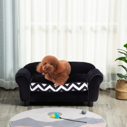 PawHut Sofa Bed with Wooden Frame Universal for Cats & Dogs Pets Possessions