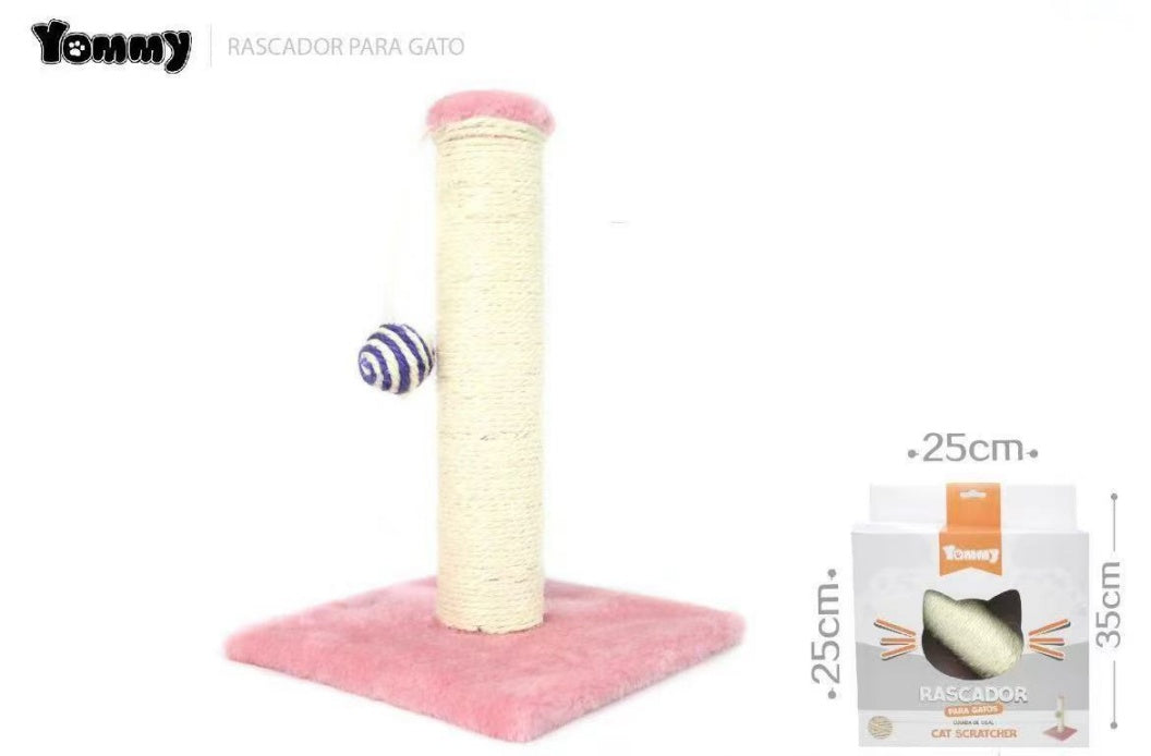 Pink Cat Climbing Frame and Scratching Post with Toy for Cat Stimulation Pets Possessions