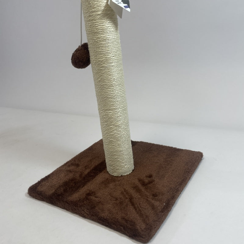 Beautiful Brown Cat Climbing Frame & scratching Post with Swinging Toy for Cat Stimulation Pets Possessions
