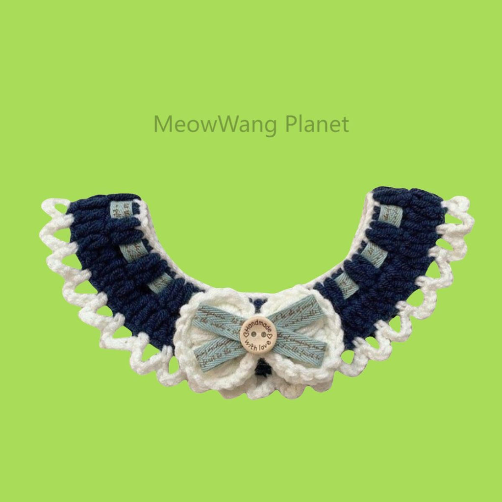 Beautiful Knitted Pet Collar for Cats & Small Dogs Pets Possessions