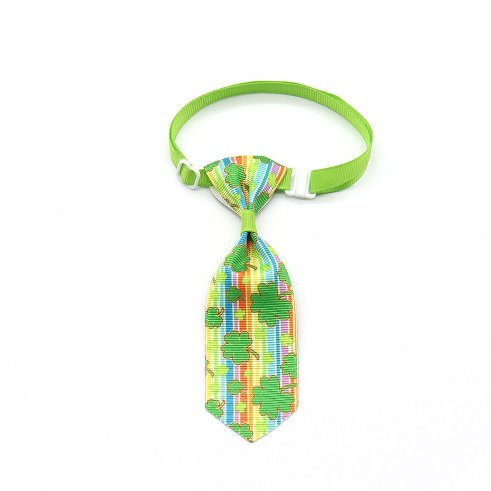 Beautiful St. Patrick's Day Four-leaf Clover Bow Ties Pets Possessions LLC