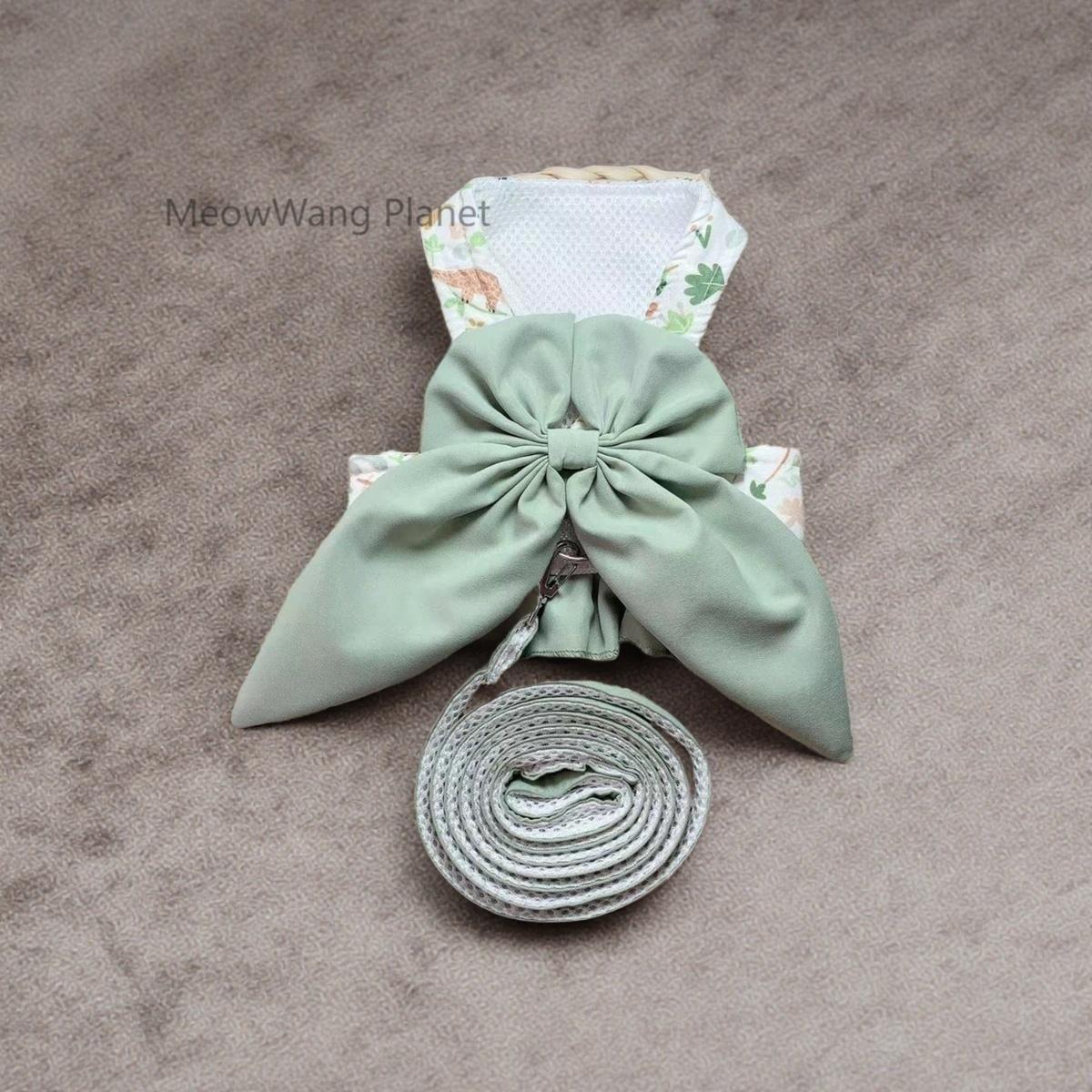 Elegant Bow Harness + Leash Set for Cats & Small Dogs Pets Possessions