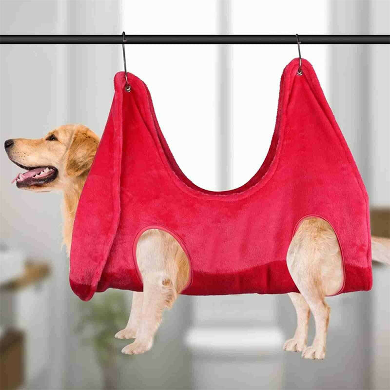 Blue Grooming Hammock with Restraints for Cats & Small Dogs Pets Possessions