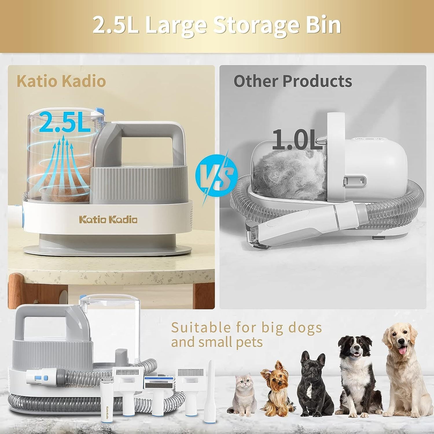 Katia Kadia Professional 5-in-1 Grooming Kit  (Must Have) Pets Possessions