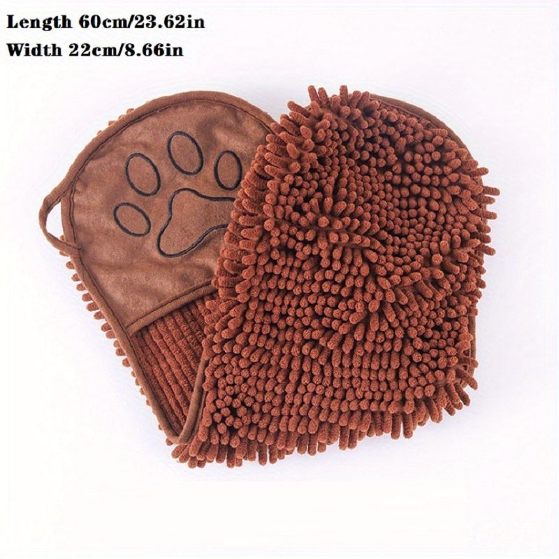 Absorbent Microfiber Quick Drying Towel with Hand Pockets for Cats & Dogs Pets Possessions