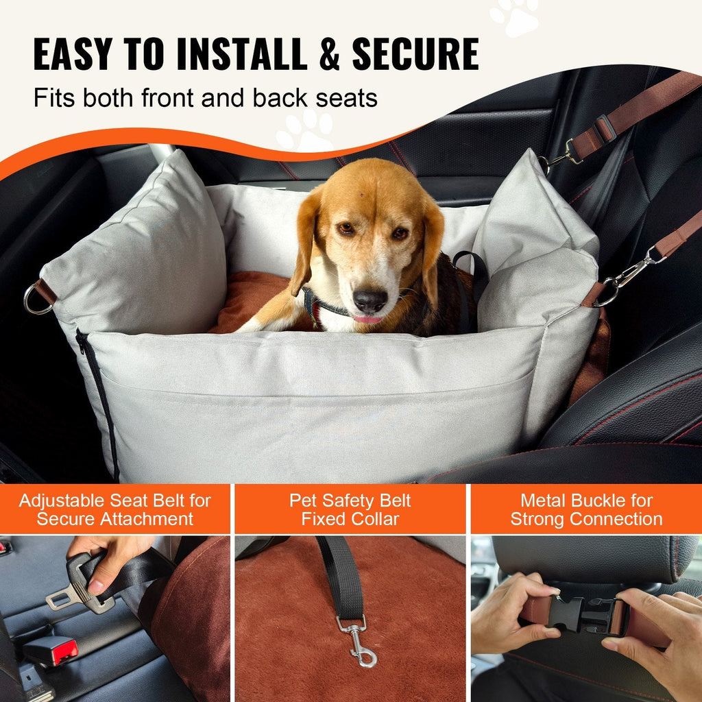 VEVOR Booster Car Seat for Small Cats & Dogs Up To 25lbs Pets Possessions