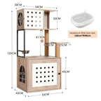 Roomy All In One Cat Tower with Litter Box Enclosure Pets Possessions