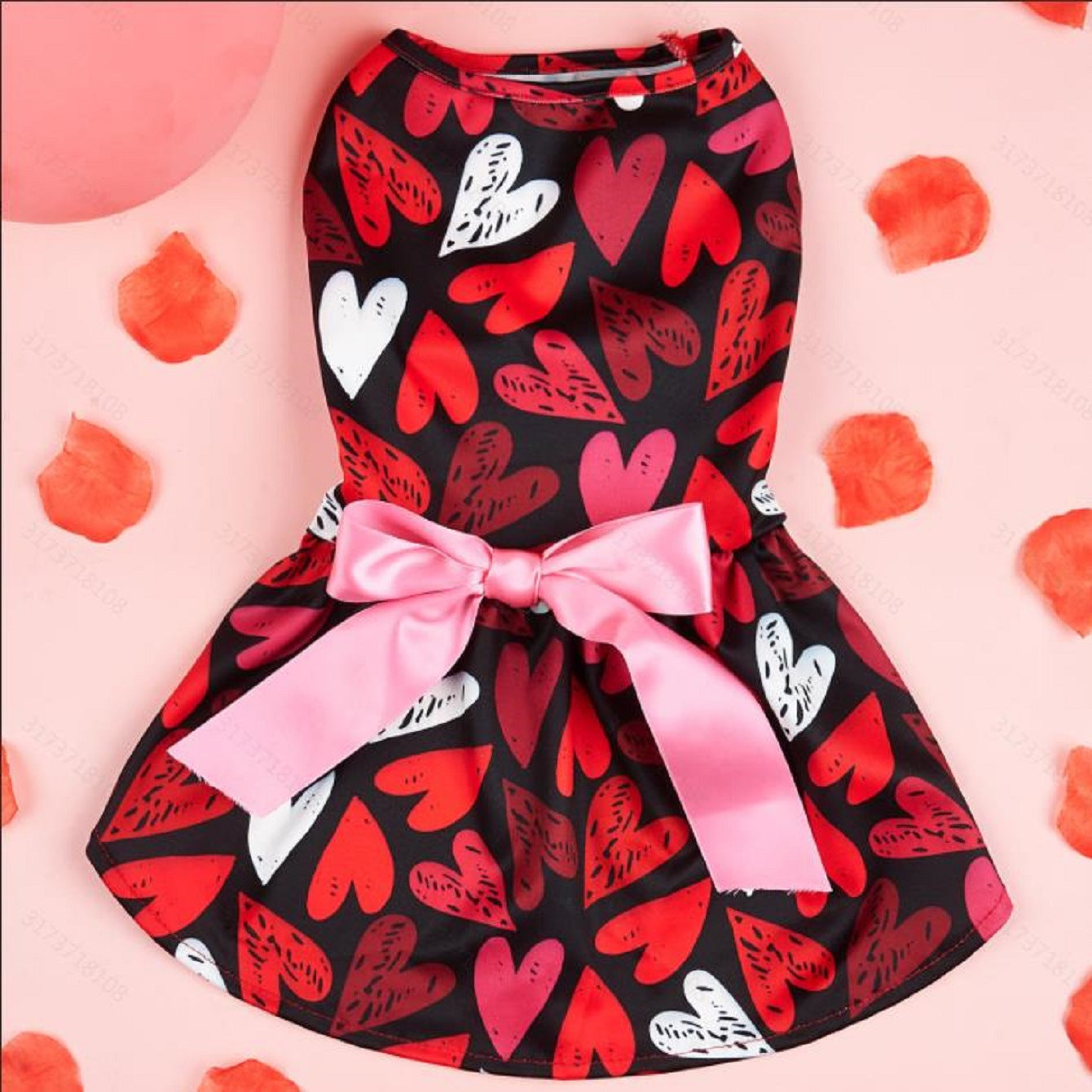 Valentine's Day Heart Printed Dress for Cats & Dogs Pets Possessions LLC