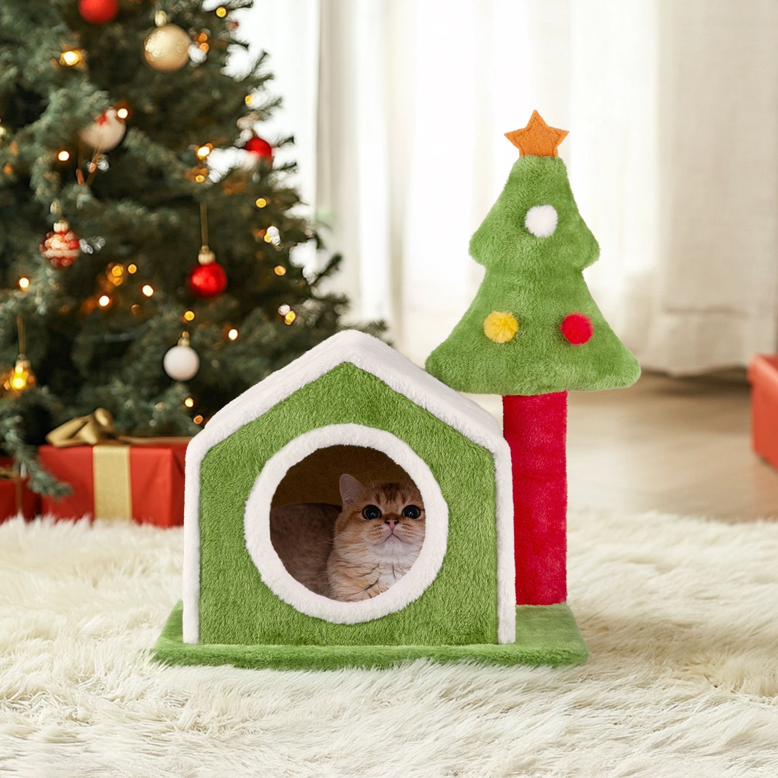 Christmas Tree Cat House and Climbing Frame Pets Possessions