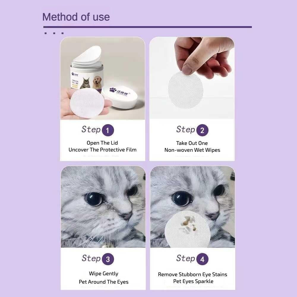 200 ct. Tear Stain Removing Wipes for Cats & Dogs Pets Possessions