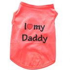 Pet Parent Favs,I Love my Daddy, Love Mommy Shirt for Cats & Dogs