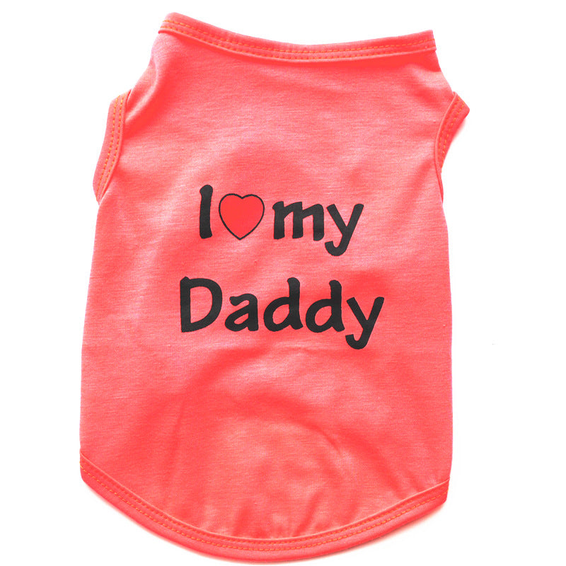 Pet Parent Favs,I Love my Daddy, Love Mommy Shirt for Cats & Dogs