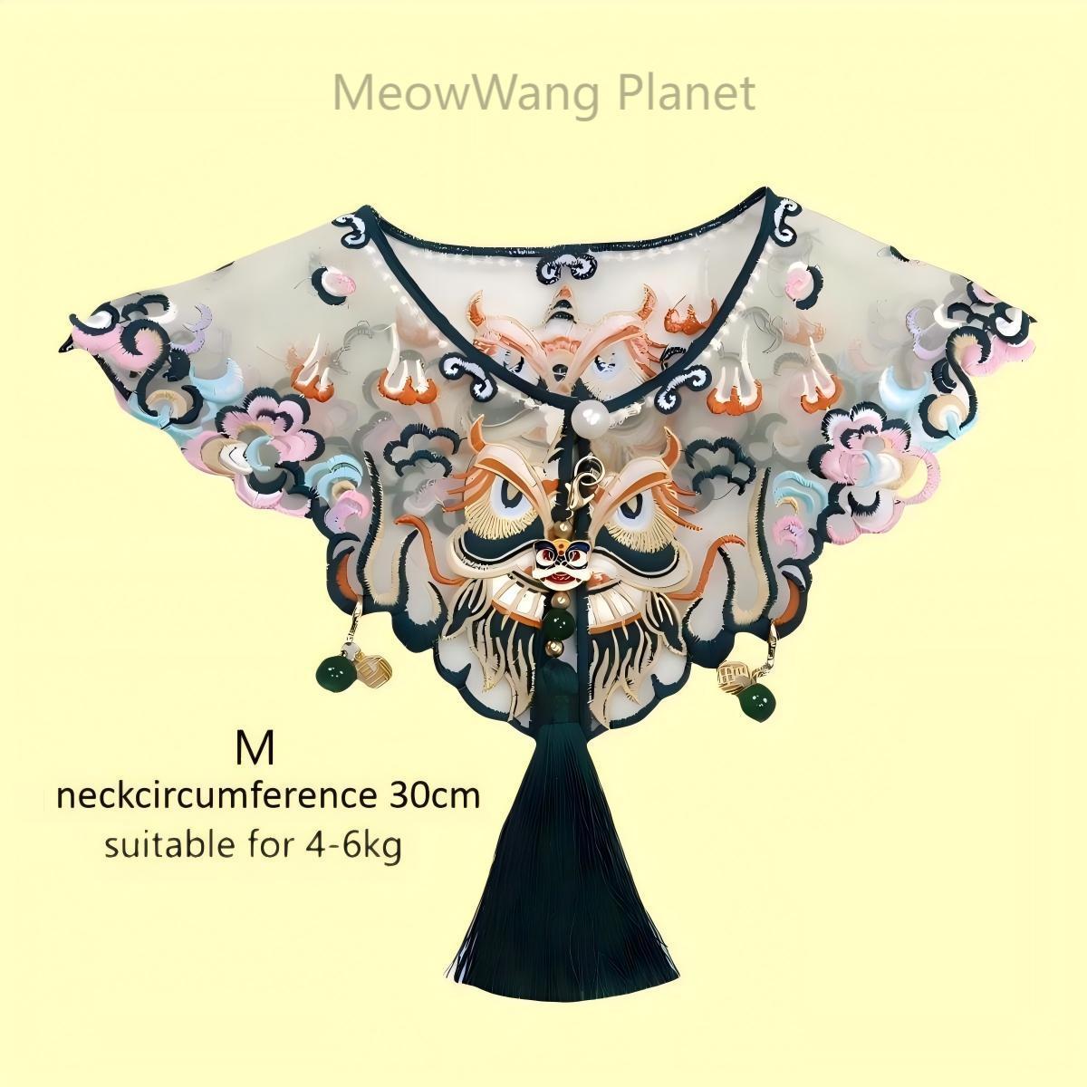 Handcrafted Embroidered Chinese Inspired Hanfu Style Cloak for Cats & Dogs Pets Possessions