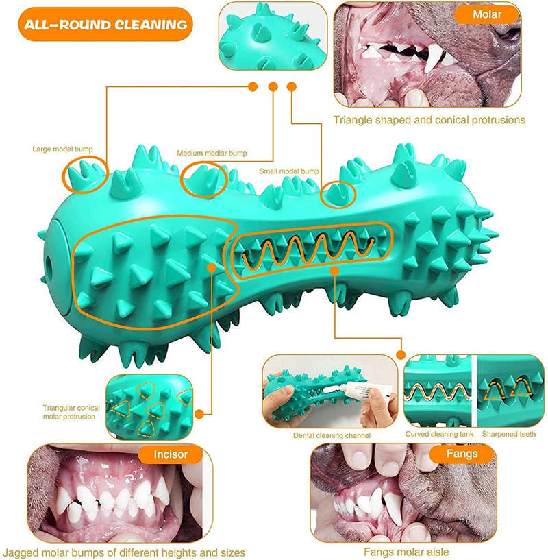 Rubber Molar Stick Oral Cleaning Chew Toy for Dogs (Durable for Aggressive Dogs) Pets Possessions