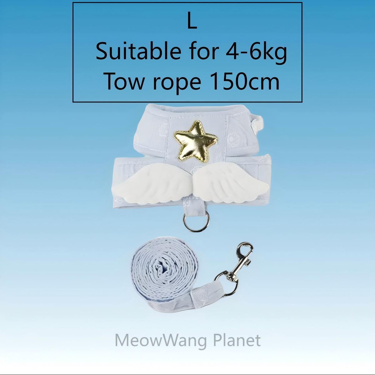 Heavenly Angel Wings Harness + Leash Set for Cats & Small Dogs Pets Possessions