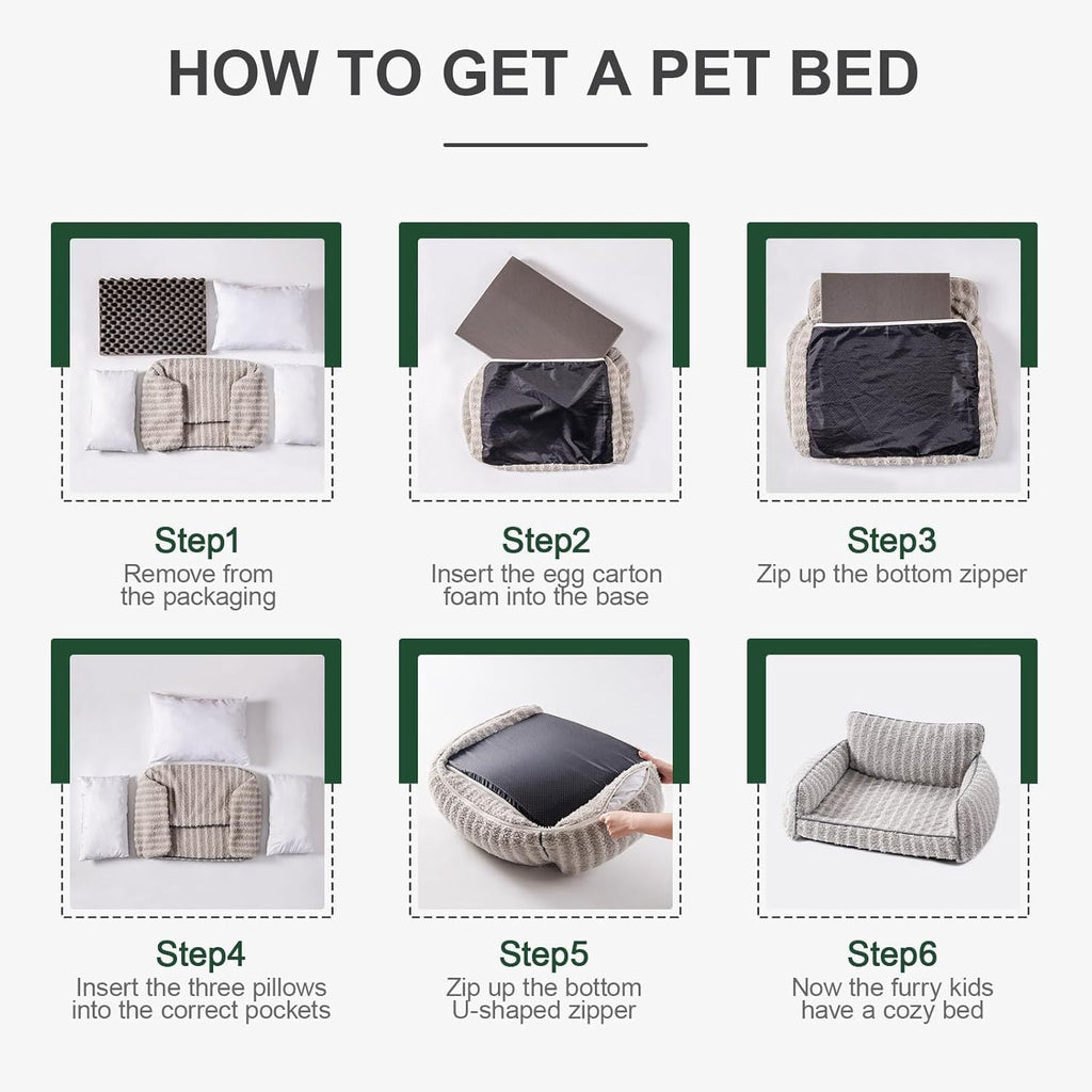 MEWOOFUN Orthopedic Sofa Bed with Removable Cover for Small Dogs & Cats Pets Possessions