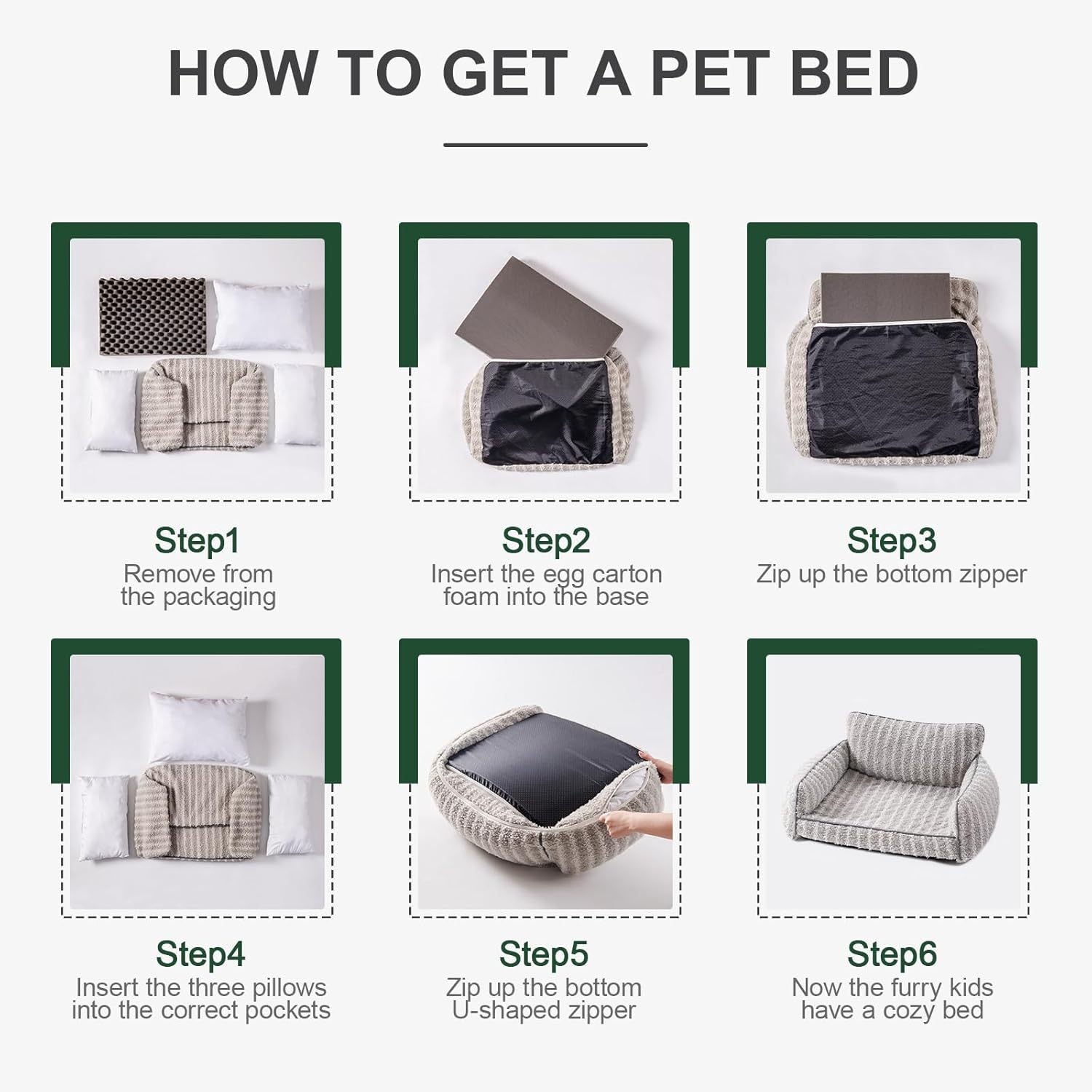 MEWOOFUN Orthopedic Sofa Bed with Removable Cover for Small Dogs & Cats Pets Possessions