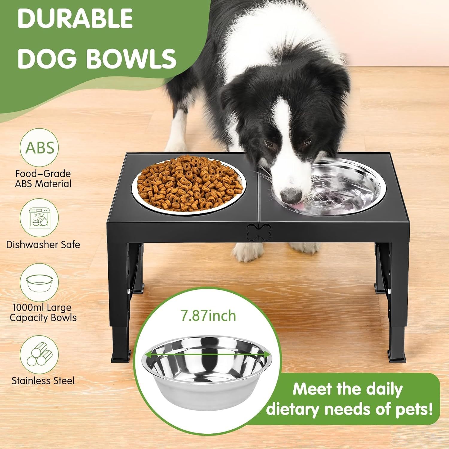 Xia Z Fashion Elevated Feeding Table with Double Bowls for Dogs Pets Possessions