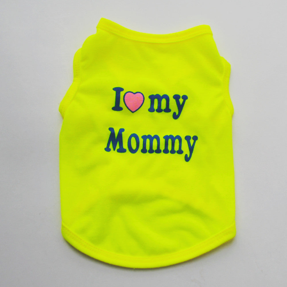 Pet Parent Favs,I Love my Daddy, Love Mommy Shirt for Cats & Dogs