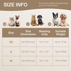 MEWOOFUN Tan Donut Bed for Cats & Small Dogs Pets Possessions