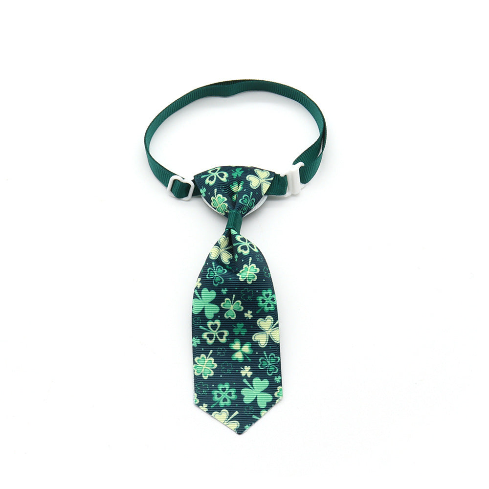 Beautiful St. Patrick's Day Four-leaf Clover Bow Ties Pets Possessions LLC
