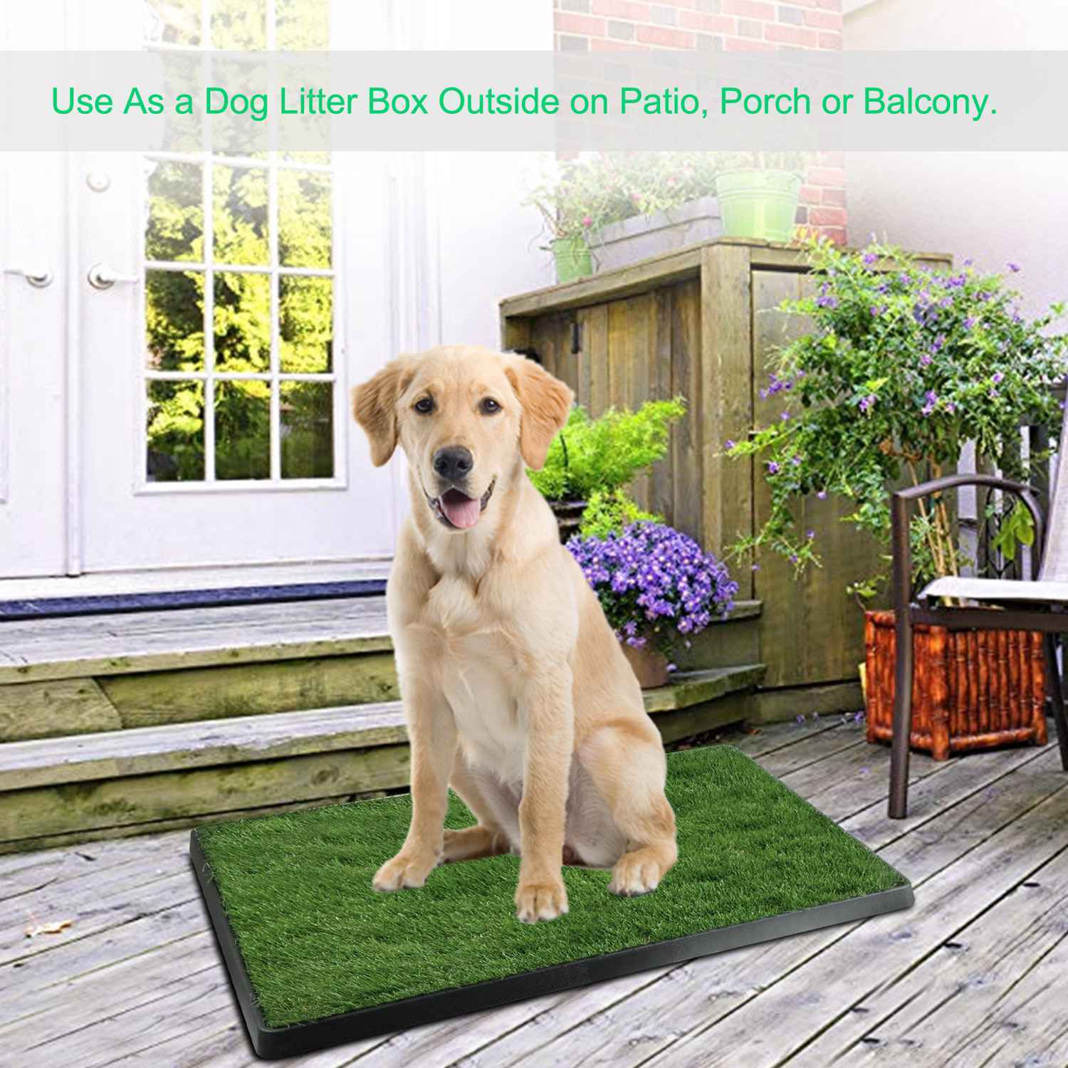 1Pc Potty Training Artificial Grass Pad for Dogs. (Easy Cleaning) Pets Possessions