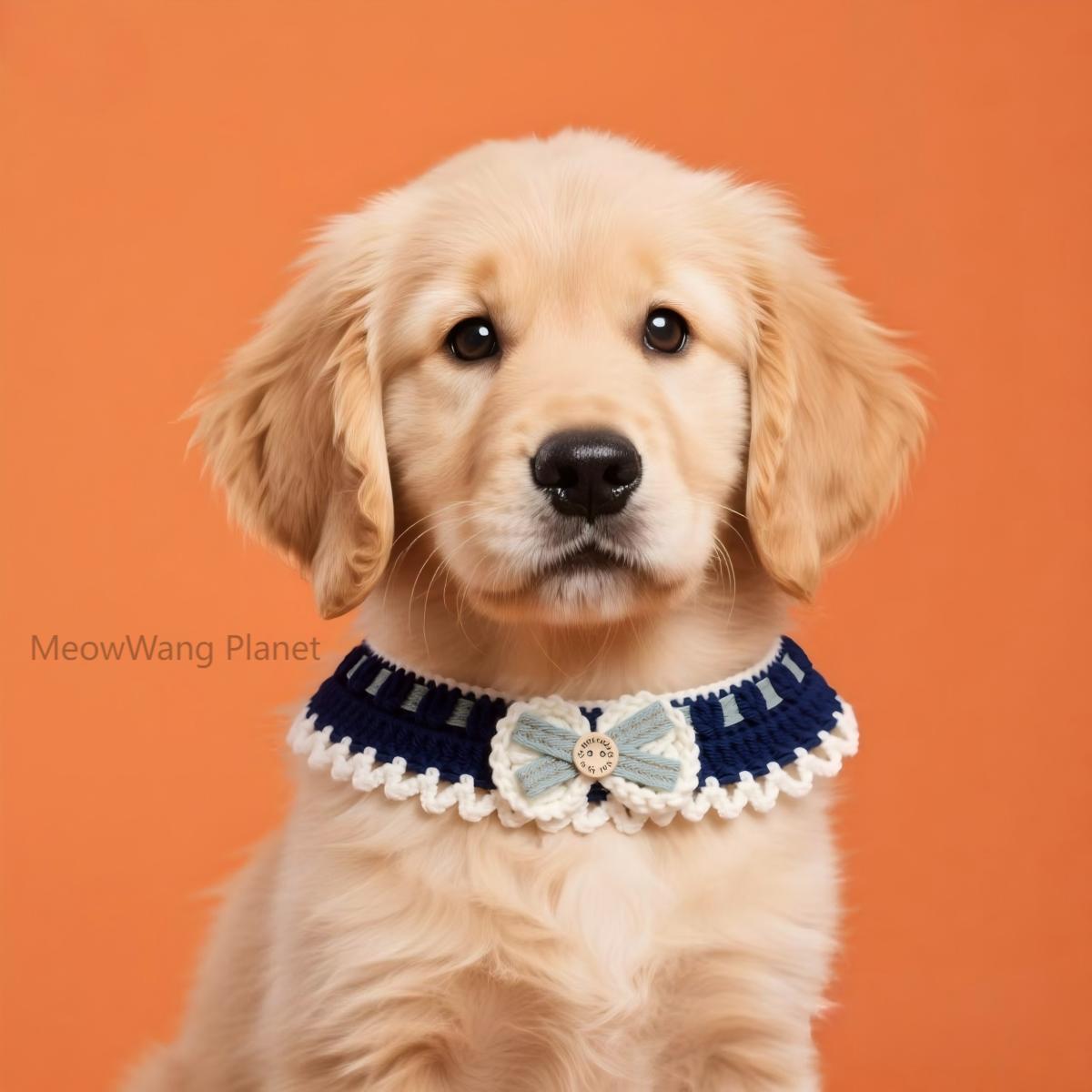 Beautiful Knitted Pet Collar for Cats & Small Dogs Pets Possessions