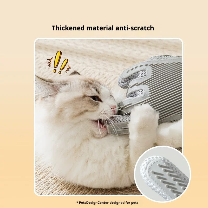 3-in-1 Pet Hair Removal, Massage Comb and Bathing Gloves for Cats & Dogs Pets Possessions