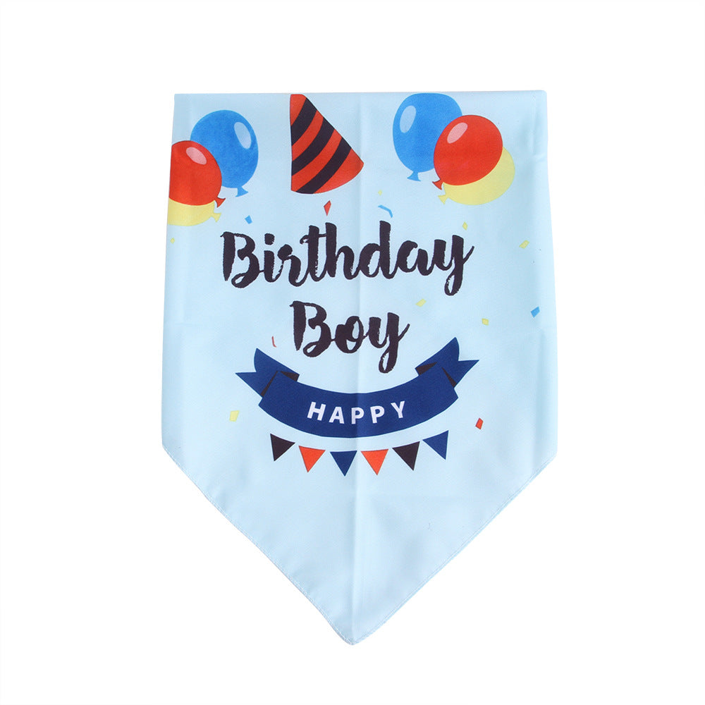 Cute Polyester Pet Birthday Triangle Scarf Pets Possessions LLC