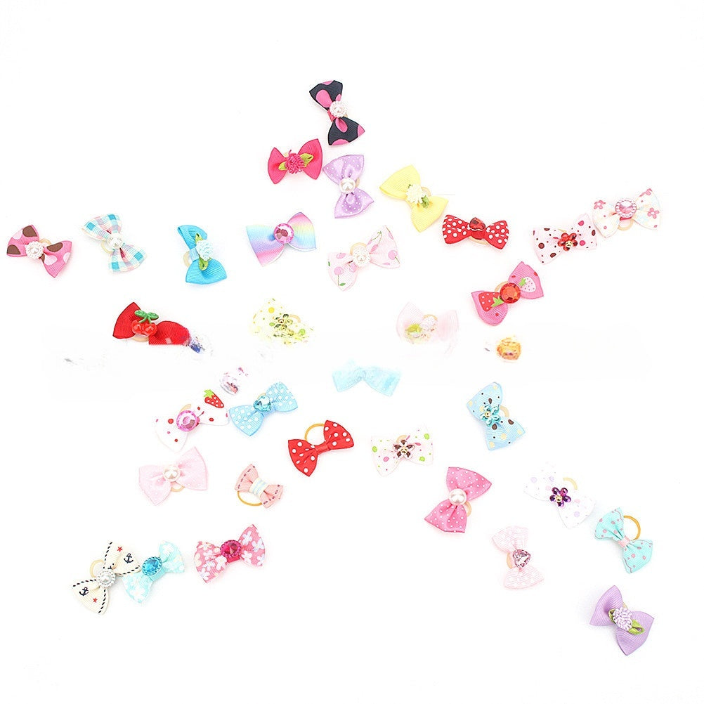 10-Piece Assorted Pet Hair Bow Set – Cute Accessories for Cats & Dogs Pets Possessions LLC