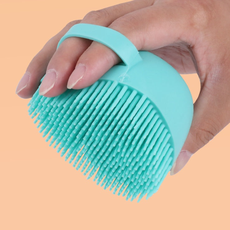 Silicone Soap Dispenser Bath Brush for Cats & Dogs Pets Possessions LLC