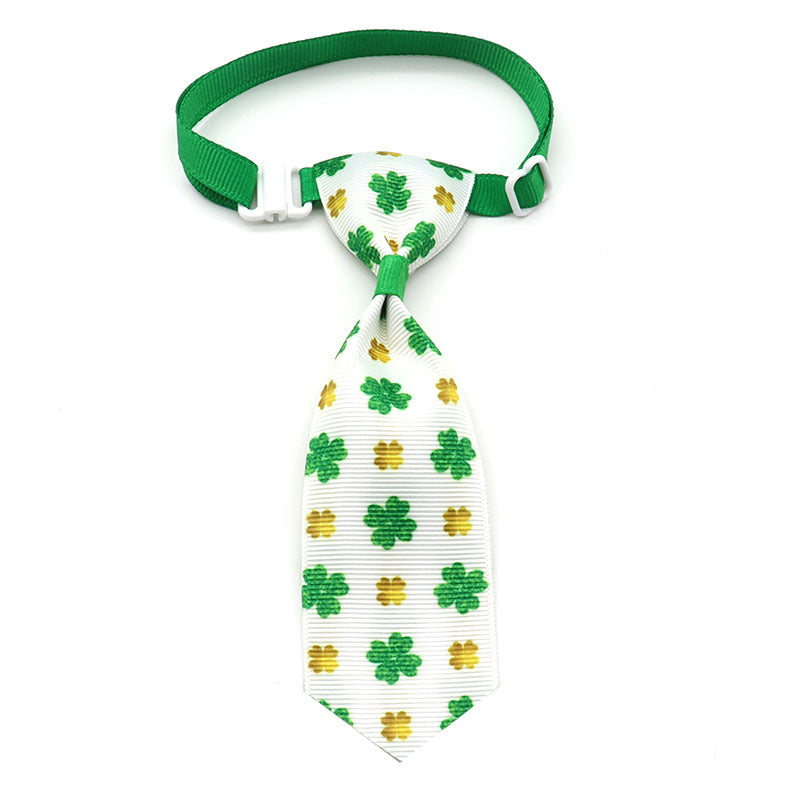 Beautiful St. Patrick's Day Four-leaf Clover Bow Ties Pets Possessions LLC