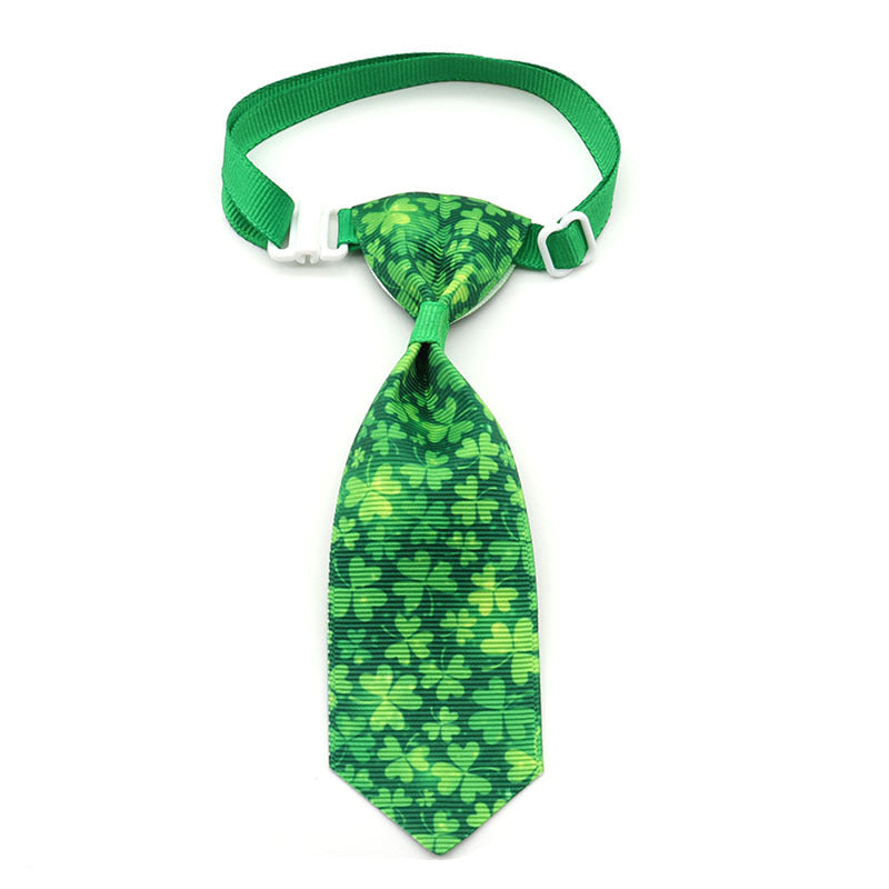 Beautiful St. Patrick's Day Four-leaf Clover Bow Ties Pets Possessions LLC