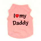 Pet Parent Favs,I Love my Daddy, Love Mommy Shirt for Cats & Dogs