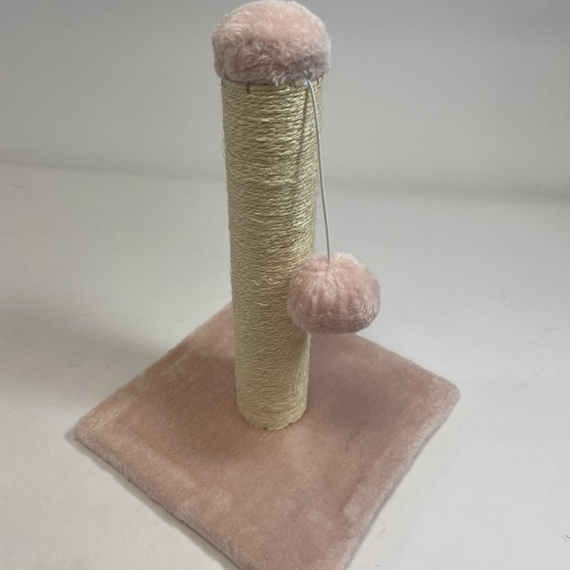 Pink Cat Climbing Frame and Scratching Post with Toy for Cat Stimulation Pets Possessions