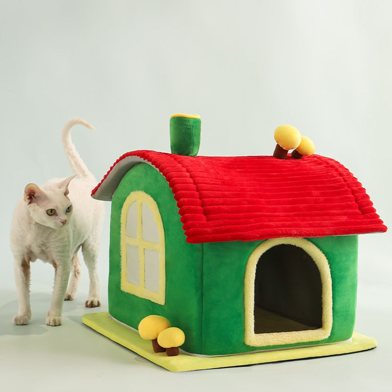 Vibrant Pet House with Ample Interior Space for Cats & Dogs Pets Possessions