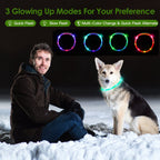 USB Rechargeable LED with Multi Color Lighting for Cats & Dogs Pets Possessions