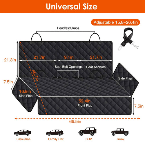 Durable Rear Car Seat Protector for Cats & Dogs Pets Possessions