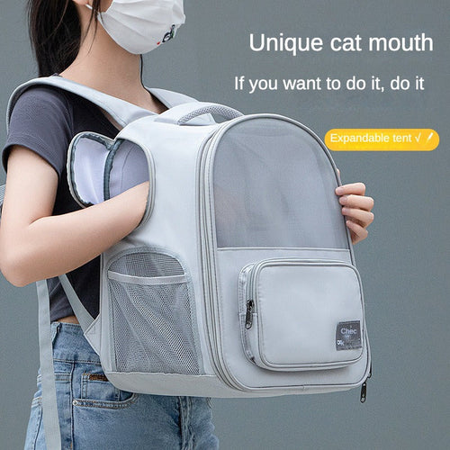 2-in-1 Adventure-Ready, Large Expandable Carrier & Backpack for Cats & Dogs Pets Possessions
