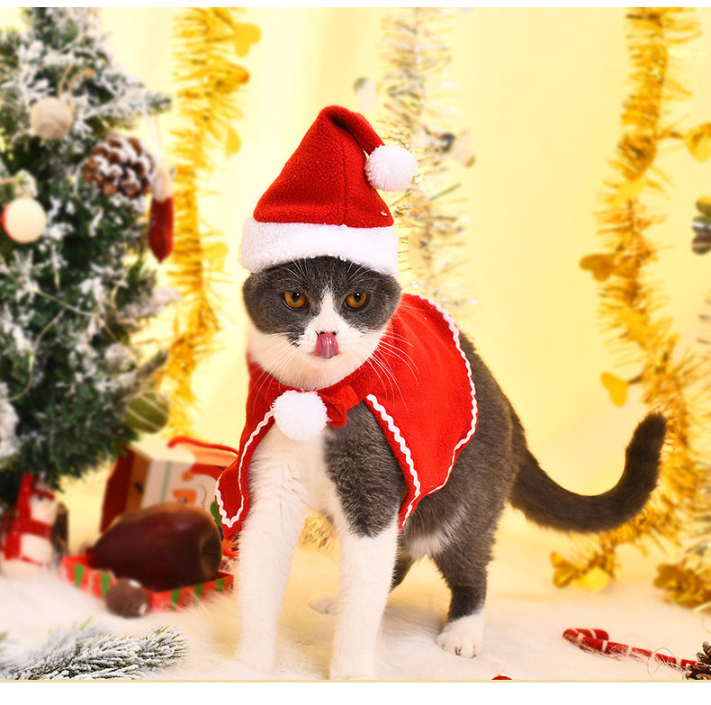 Christmas Cloak and Hat Set for Cats & Dogs Pets Possessions