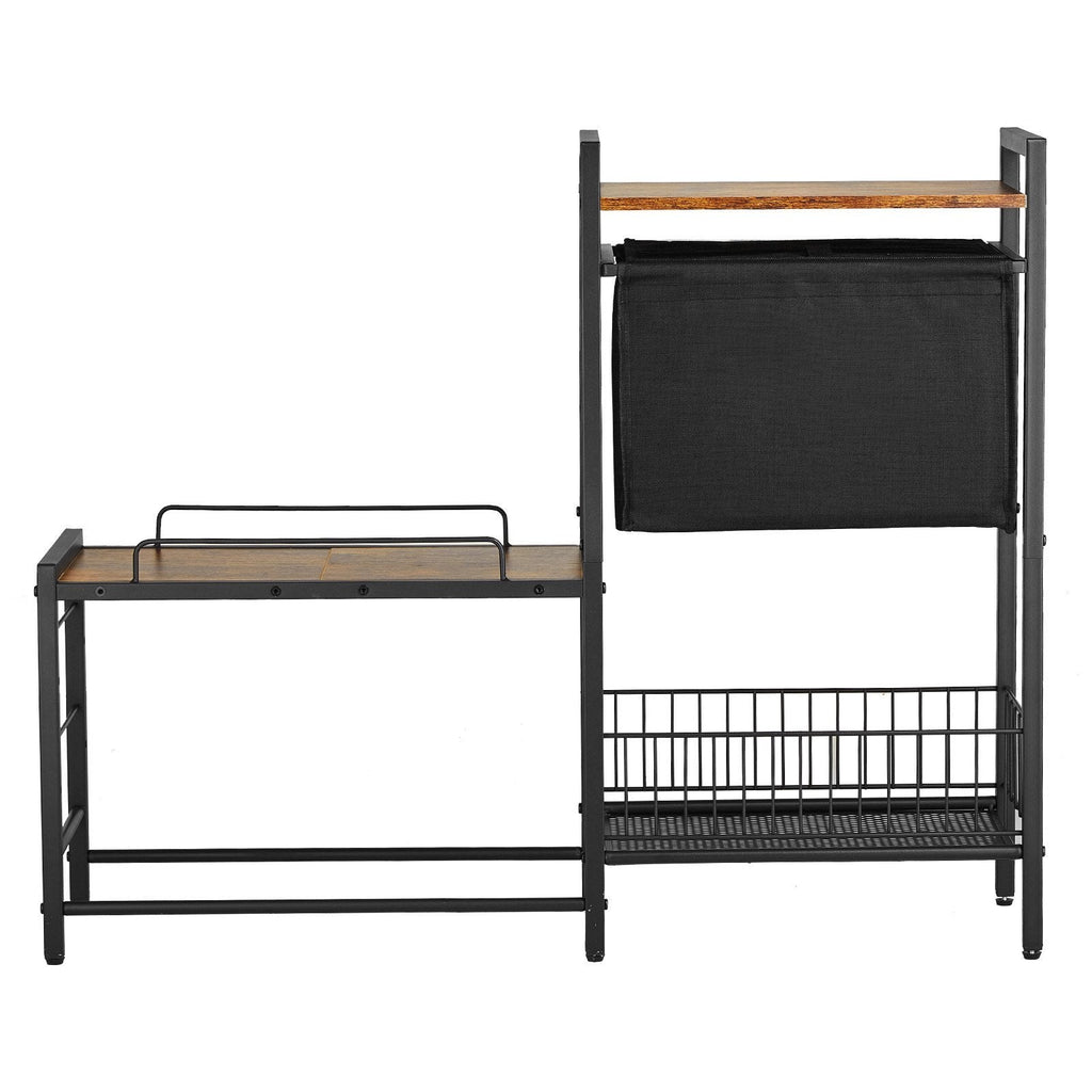 Elevated Feeding Station With Storage Organizer for Dogs Pets Possessions
