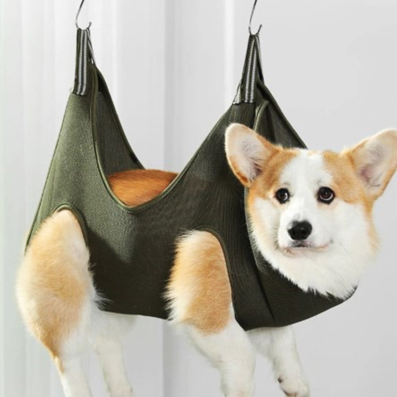 Black Durable Grooming Hammock with Restraints for Cats & Small Dogs Pets Possessions
