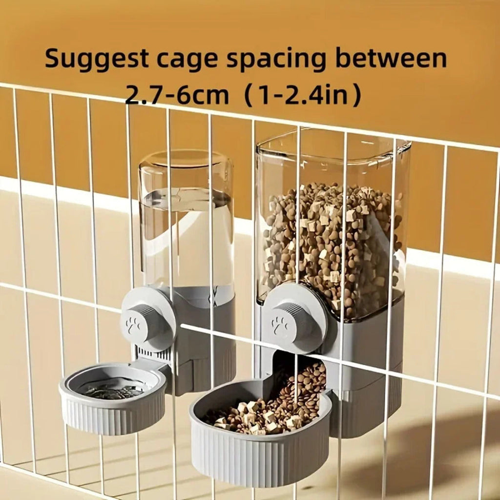 Automatic Water + Food Dispensers for Cats & Dogs (Attachable to Kennel) Pets Possessions
