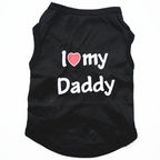 Pet Parent Favs,I Love my Daddy, Love Mommy Shirt for Cats & Dogs