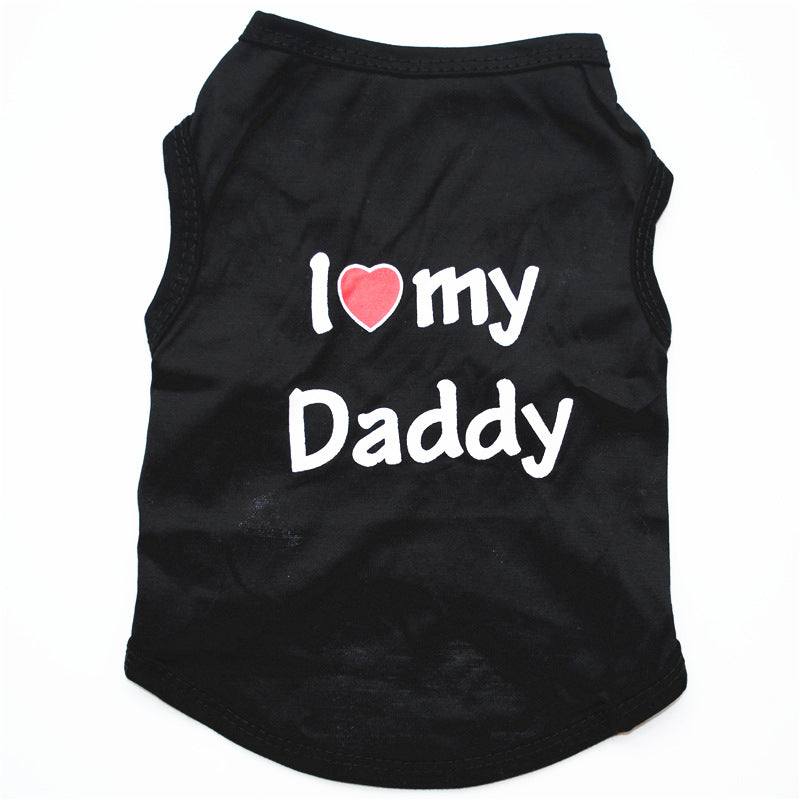 Pet Parent Favs,I Love my Daddy, Love Mommy Shirt for Cats & Dogs
